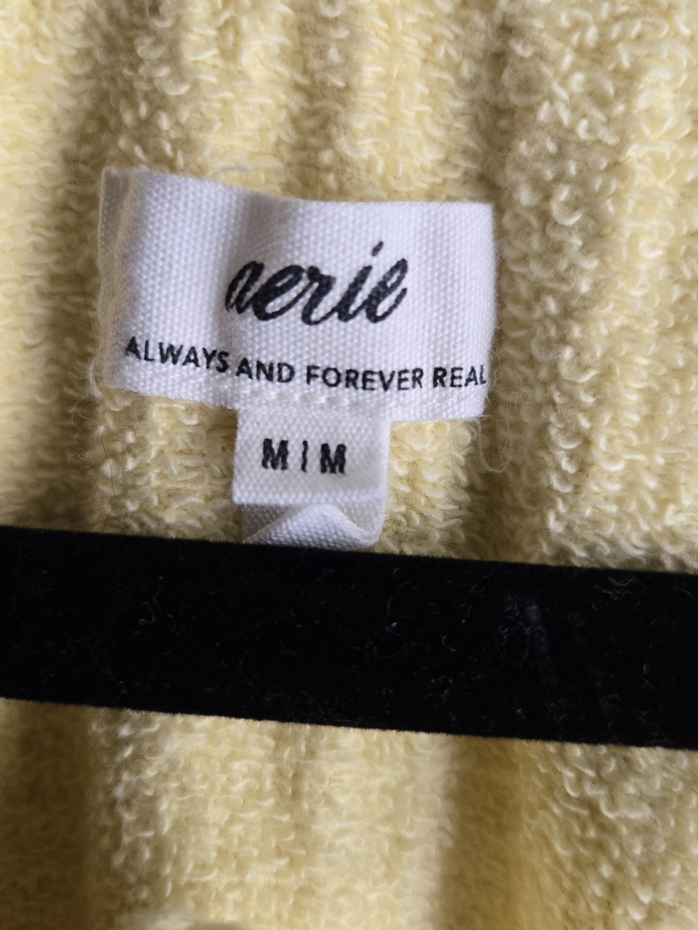 Aerie Easy Street Gauzy Cotton Oversized Sweatshirt Yellow Medium - Picture 2 of 6